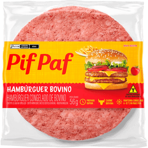 HAMBURGUER PIF PAF ENVELOPADO 56G BOVINO
